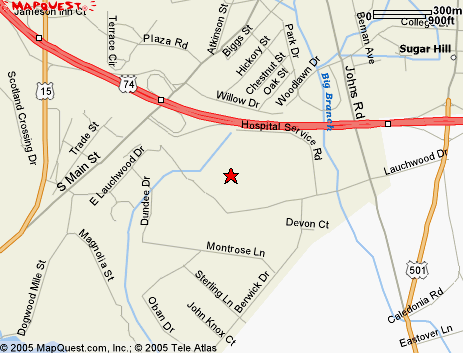 Map to Taylor Regional Physicians For Women